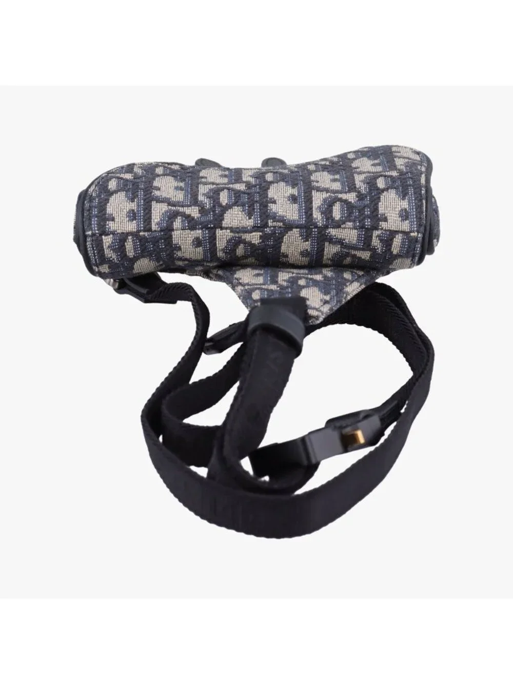 Dior Saddle Navy Gray Jacquard Handbag